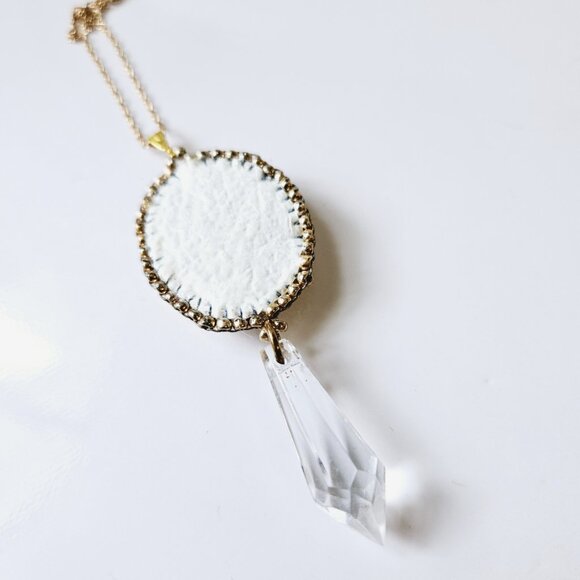 2/$27 | White + Crystal Beaded Indigenous Necklace | Handmade Jewelry - Picture 6 of 7